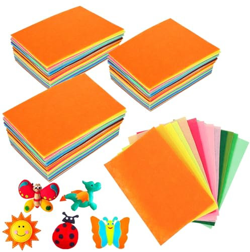 LOPYXBR 120 Stück Bastelfilz 1mm, 40 Farben Filz zum Basteln, 30x20 cm Filzstoff Basteln, Filzplatten Filz Blätter zum DIY Handwerk Nähen Projekte Patchwork