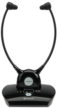 Retekess TA008 Wireless Headphones for TV Listening, Tv Headphones for Hard of Hearing, 2.4G Low Latency, Left and Right Ear Balance Adjustment, Dual battery, 30M, TV Sound Amplifier for Seniors