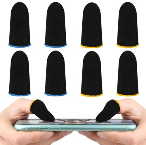 COYUN 4 paires Gants de Jeu Mobile, Phone Games Manchon de protection, Manche de Doigt de Jeu Antidérapant, gants anti-transpiration pour écran tactile pour les doigts pour jeu à écran tactile