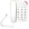 Besttoolifes Big Button Corded Phone for Seniors, Easy-to-Use Landline Telephone with Large Keypad, Hearing Aid Compatible, Memory Keys, Flashing Ringer Light for Elderly(White)