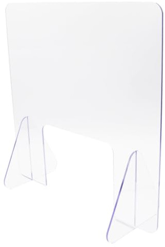 GRIRIW Cloison Amovible Autoportante Anti-éternuements Acrylique Transparent Panneau de Protection pour Comptoir Barrière Stable sans Perçage Protection Hygiénique pour Bureau et
