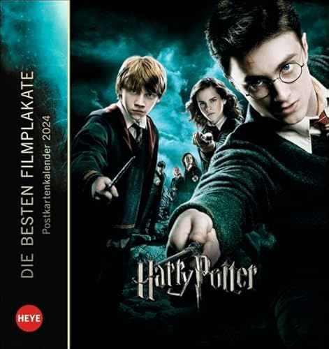 Carteles de película de Harry Potter, calendario de postales 2024. Los carteles más increíbles de la serie de películas en un calendario en formato postal. ¡Ideal para coleccionar o enviar!