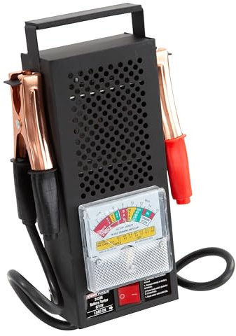 OEMTOOLS 24338 Battery Load Tester, Battery Tester 12V Automotive, Easy-to-Read Car Battery Tester, Heavy Duty Clamps, Shock Resistant Meter, Housed in Sturdy Steel Case
