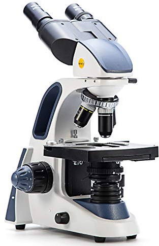 SWIFT Microscopio Binoculare Composti SW380B,40X-2500X,Microscopio da Laboratorio a Livello di Ricerca con Oculari Wide-field 10X e 25X, Testa Siedentopf