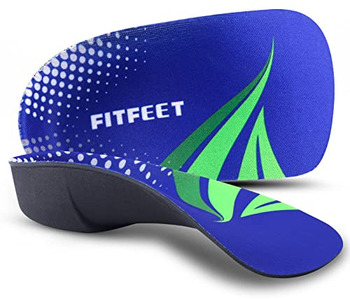 FitFeet hög fotvalv stöd, 3/4 långa ortopediska fotinlägg
