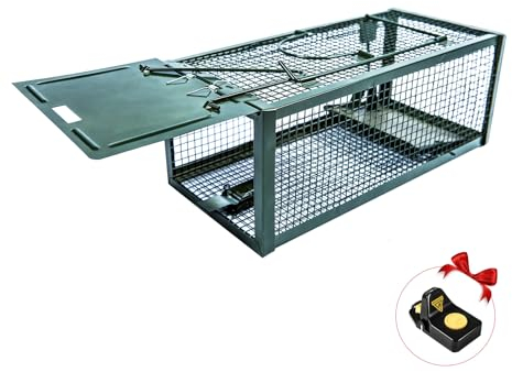 T-Raputa Cage piege Rat, piège à Souris,Grand piège à Souris utilisé pour Attraper des Rats intérieurs et extérieurs, des écureuils, des Lapins, des Taupes et d'autres rongeurs