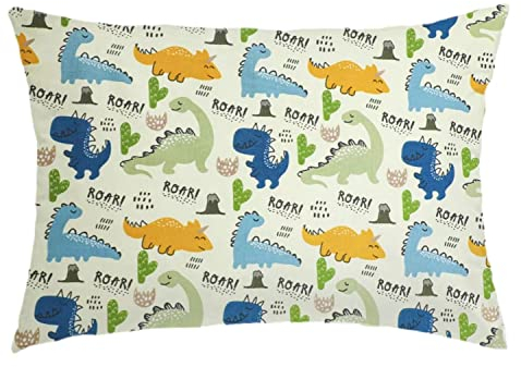 Almohada infantil con funda de almohada, almohada de algodón orgánico suave, lavable a máquina, hipoalergénica, adecuada para viajes y cuna (13 x 18)
