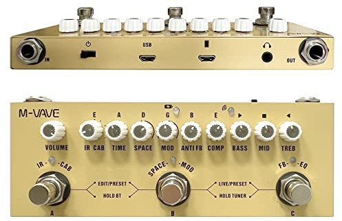 Multi Effects Acoustic Guitar Pedal,Cube Baby AC Guitar Multi Effects Pedal Delay Chorus Tremolo Reverb Effect Pedal