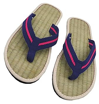 Gluhbirnen infradito unisex in bambù, semplici, piatti, antiscivolo, pantofole di paglia, moda, sandali da spiaggia resistenti al sudore, Rosso, 42 EU