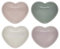 Le Creuset Mini-Herz-Schalen aus Steingut, 4 Stück, gemischte Farben