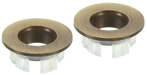 PATIKIL Trabocco Anello 2pz Lavello Rotondo Copertura Lavabo Rivestimento Ottone Inserto Foro Rotondo Tappi per Cucina Bagno Bronzo
