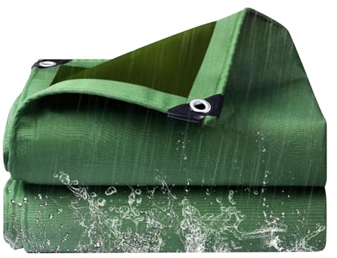 Renmlion Heavy Duty Tarpaulin Sheet 100% Waterproof Tarp Sheet Cover 2m x 2m, 3m x 3m, 4m x 4m Furniture Camping Outdoor Tarpaulin Green Ground Sheet Foldable Rainproof Tarp Tent (Size : 1x4m)