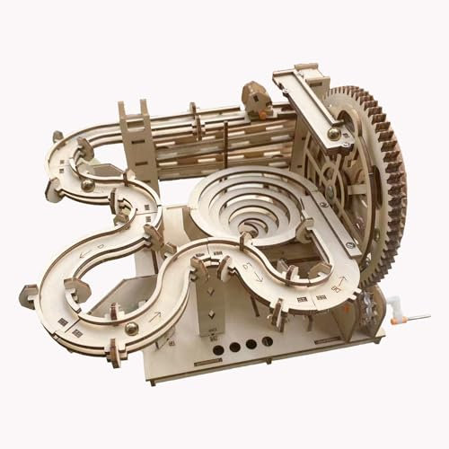 3D Wooden Puzzle Marble Run For Adults Teens - DIY Mechanical Puzzle Assembly Model Building Kit Wood Crafts for Age 14+ Years Old