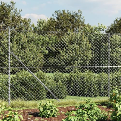 ShGaxin Clôture en fil avec bride argentée 1,6 x 25 m, maille métallique, grillage pour lapins, clôtures de chantier, mailles fines en maille métallique