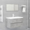 ShGaxin 2-TLG. Badmöbel-Set, Badezimmer Möbel, Waschtisch Set, Bad Möbel, Betongrau Spanplatte