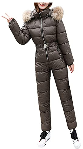Skidoverall för kvinnor, vinter, varm, snö, skidåkning, uppsättningar, utomhus, overall, lång overall med huva, dragkedja, softshelljacka, overall, skiddräkter, vattentät, overall för kvinnor,