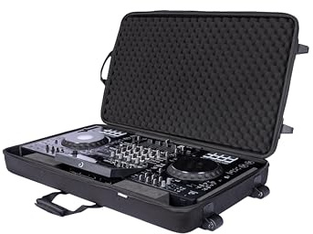 Headliner Lightweight Molded EVA Hardshell Pro-Fit™ Case with Wheels Compatible with AlphaTheta XDJ-AZ All-In-One DJ System