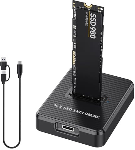 Stazione di docking per SSD M.2 NVMe e SATA USB 3.1 Gen2, adattatore NVMe USB 10 Gbps per M-Key/B+M Key, docking NVMe e adattatore SATA, docking USB NVMe ad alta velocità per SSD 2230/2242/2260/2280
