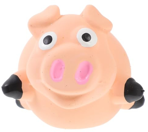 DECHOUS Kleines Latex Hundespielzeug Schwein Quietschend Bissfest Strapazierfähig Für Welpen Zum Zahnen Und Kauen Haustierspielzeug Für Kleine Hunde