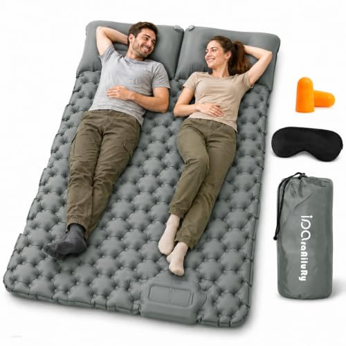 Matelas Gonflable 2 Personnes Matelas Camping Matelas Plage avec Oreiller