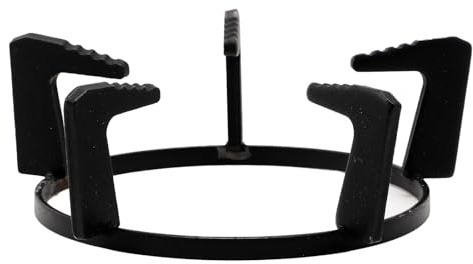 BRIGHTFUFU Supporto per Fornello a Gas in Ghisa, Griglia di Cottura Antiscivolo da 5 Piedi, Accessorio per Pentole Rotonde Stabile per Piano Cottura a Gas
