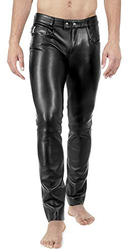 Bockle Stretch Leather Jeans Lederjeans Lederhose 1991 Super-Stretch Tube Skinny Röhre Lamm Leder Leggins, Size: W30/L32