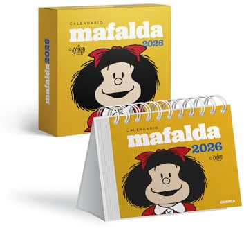 Mafalda 2026, Calendario Escritorio Amarillo CON CAJA (AGENDAS Y CALENDARIOS)