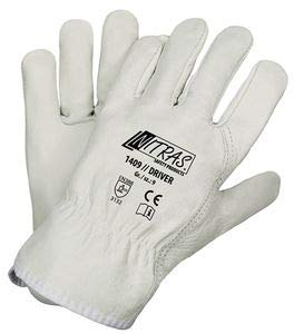 NITRAS Handschuhe Driver Gr.10 grau Rindvollleder EN 388 Kat.II Nitras