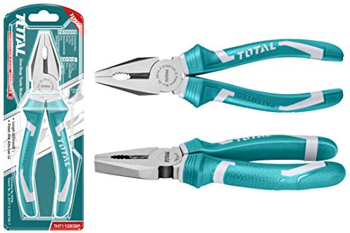 TOTAL - Puntero con Protector | 305 mm de Largo x 16 mm Base | Cincel Para Realizar Pequeños Agujeros en Piedra o Cemento | Herramienta Albañilería y Construcción | Hecho de Acero 40Cr