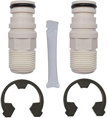 7280203 - Water Softener Installation Adapter Kit with (2) clips, (2) o-rings and silicone o-ring lubricant