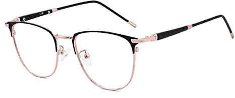 GUDVUE Blue Light Glasses, Computer/Gaming/TV/Phones Glasses for Women/men, Anti Glare/UV400/Eye Strain, Rose Gold