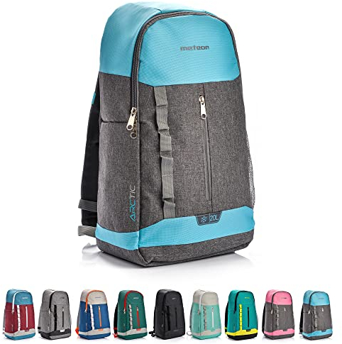 meteor 10 und 20L Kuhl-Rucksack Kühltasche Isolier-Rucksack Lunch Rucksack Kühlbox Picknick Rucksack EIS Campingtasche Picknick-tashe Outdoor Reisentashe (10 L, Meer/Grün)