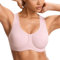 SYROKAN Soutien Gorge Sport Femme avec Armature Maintien Extreme Grande Taille Confortable Rhodonite Rose 105D