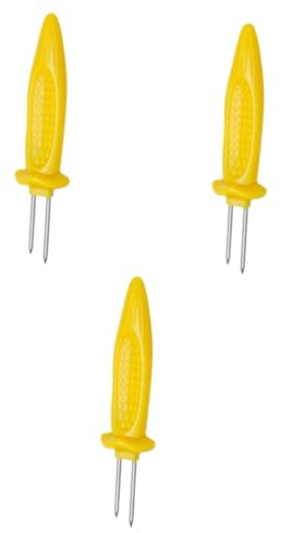 Milisten 36 Pz Forchetta Per Mais Barbecue Forcella Del Supporto Porta Pannocchie Portatile Supporti Per Pannocchie Di Mais Titolare Forchette Acciaio Inossidabile Materiale Plastico
