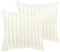 FDEETY Lot de 2 Housses de Coussin en Peluche en Fausse Fourrure Décorative Douce à Rayures moelleuses pour Coussin de Chambre à Coucher de canapé 45 x 45 cm Blanc