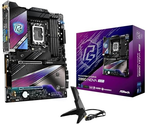 ASRock Placa Base Z890 LGA 1851 ATX Phantom Gaming Z890 Nova WiFi DDR5 Raid WiFi