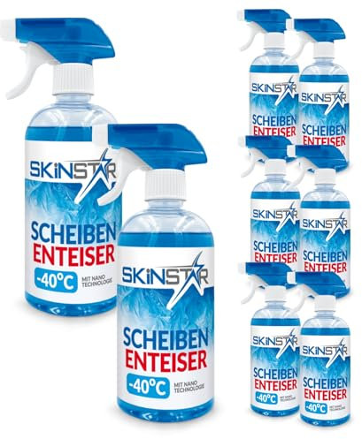 SkinStar Descongelante para parabrisas hasta -40 °C, espray anticongelante para parabrisas, descongelación rápida y sin arañazos, visión clara de invierno, nanotecnología (4 l)