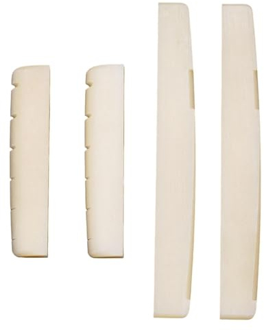 Generic - 6 Strängad Akustisk Gitarr Bone Bridge Sadel - Bone Bridge Pins