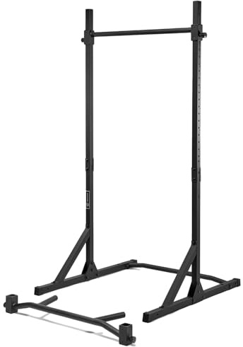 ERIC FLAG Power Tower Klimmzugstange Freistehend, Klimmzugstation + Dip Station | 22-fach Höhenverstellbar 105-210 cm, 300 kg Belastbar, Extra Stabil | Pull Up Bar für Home Gym & Calisthenics Zuhause
