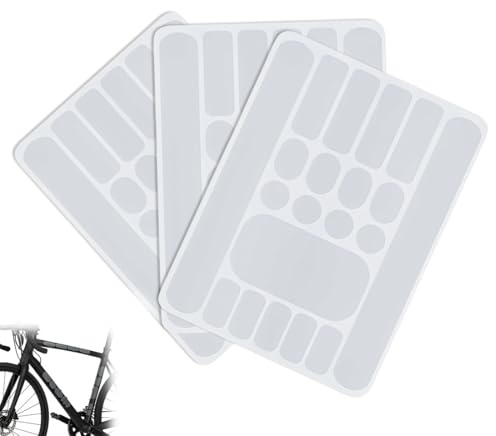JUGUTA Lot De 4 Autocollants De Protection En Carbone Pour Cadre De Vélo, Film De Protection De Cadre De Vélo, Protection De La Peinture, Pour Cadre De Vélo, Vtt, Etc