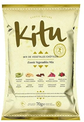 NULTHY - Pack 24x70g Chips de Vegetales Exóticos KITU, Mix Gourmet Crujiente, 50% Menos Grasa, Vegano, Sin Conservantes