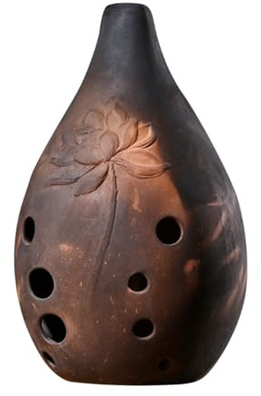 Cabilock Ocarina de Cerámica Varios estilos 10 Hoyos Instrumento Musical Antiguo Xun Chino Sonido Profundo y Afinación Pura Varios estilos para Artistas y Obsequio