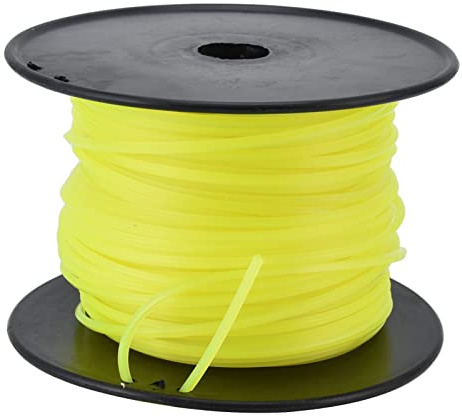 Ligne de -Bordure de 3 mm, Ligne de -Herbe quadrate, Ligne de Tondeuse à Gazon, Nylon de Haute qualité, Durable, Robuste, Efficace des Mauvaises Herbes pour Jaune (70 Meters)