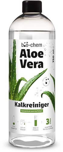 bio-chem - Limpiador antical concentrado 750 ml, aroma Aloe Vera - Limpieza de cal y marcas de agua en baños, duchas, lavabos y grifos - Hasta 3L de limpiador