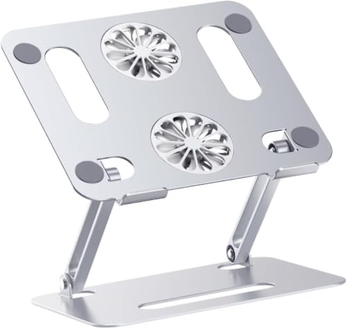 Kylplatta I Aluminium För Bärbar Dator Med 2 Starka Fläktar, Tyst Laptopkylare, Ventilerat Stativ För 17,3 Tums Bärbar Dator, Snabb Värmeavledning, Ergonomisk Kylplatta För Bärbar Dator