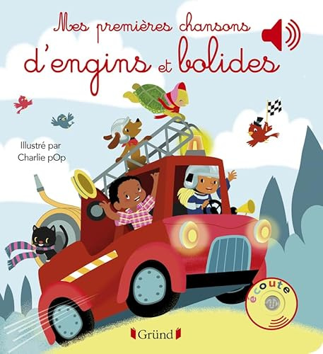 Mes premières chansons d'engins et bolides Livre sonore et éveil avec 6 puces sonores Bébé dès 6 mois