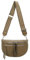 ITALYSHOP24 Damen Tasche Umhängetasche Brusttasche Muster Gürtel Bauchtasche Crossbody Gürteltasche Hüfttasche Crossover Bodybag Schultertasche Handytasche Leder Optik Dunkeltaupe M