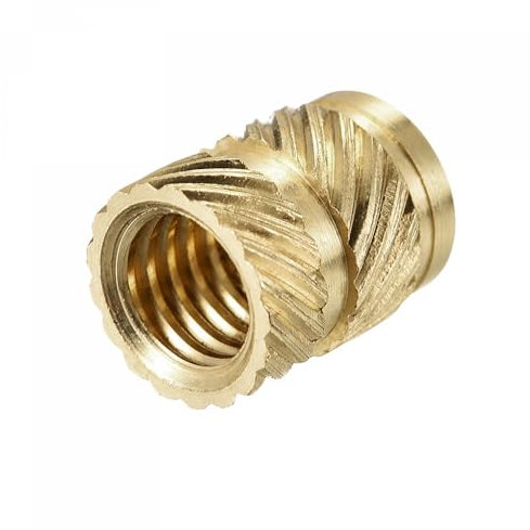 TOP-VIGOR 60Pcs M6 Threaded Knurled Insert Nuts, M6 x 10mm x 8mm OD 3D Printing Brass Nuts, Female Threaded Inserts Brass Heat Set Insert Embedment Nut for 3D Printing