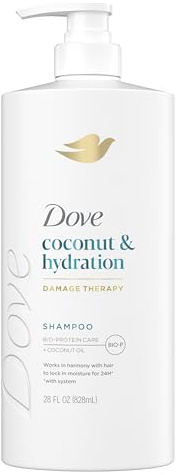 Dove Shampoo Coconut & Hydration for Dry Hair with Bio-Protein, 28 Fl Oz