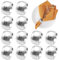 Fractoluxe Serviettenringe Silber, 12 Stück Elegante Metall Serviettenring Serviettenschnallen Blätter Serviettenring Gold Napkin Rings für Tischdekoration Weihnachten Thanksgiving Hochzeitsfeier